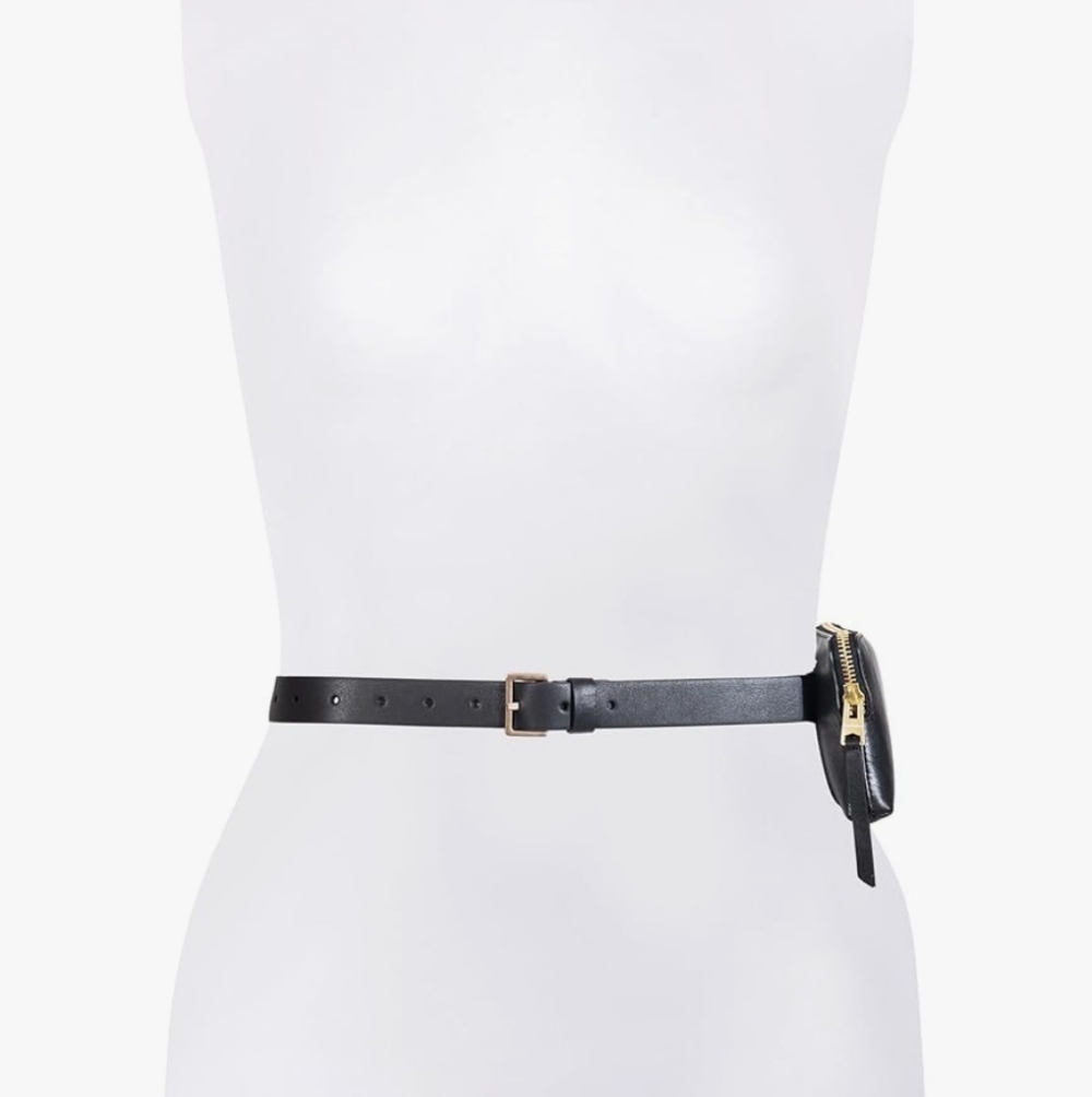 AllSaints Zip leather belt bag NWOT S/M - Picture 4 of 5